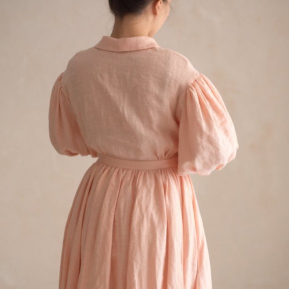 Little Women Atelier Meg Dress 3/4 Length Sleeve in White - Picture 7 of 15